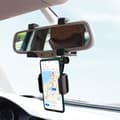 Miniatyrbild 4 av 4: Stöd Bil - Svart - Spegelfäste - Rotativ 360° - Justerbar - Kompatibel med Smartphones