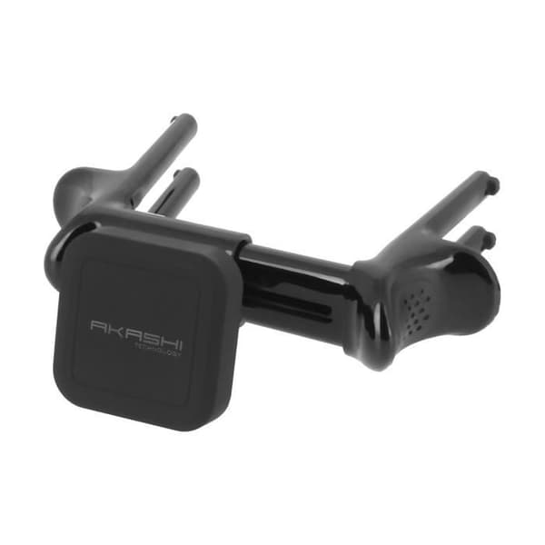 Bilhållare - AKASHI - Magnetisk - Runt ventilationsgaller - Svart - Smartphone och GPS kompatibel