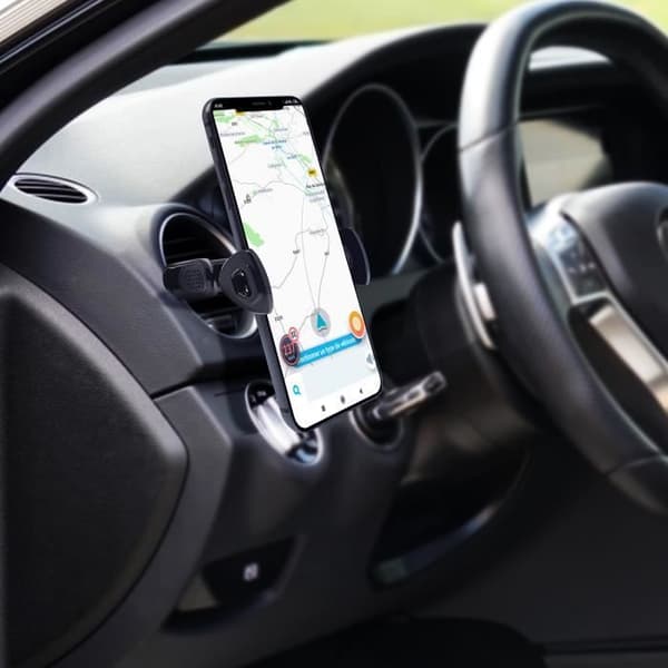 Support för bil - Akashi - 360° roterande - Kompatibel med smartphones upp till 6,8 tum - Svart