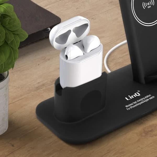 Laddstation iPhone / Apple Watch / Airpods Quick Charge LinQ Svart