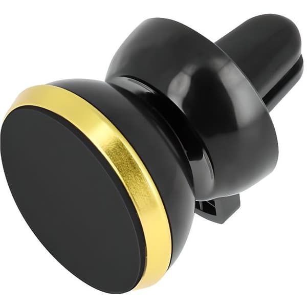 Stöd Bil - AVIZAR - Ventilationsgaller - Rotativ 360° - Magnetisk Fästning - Svart/Guld