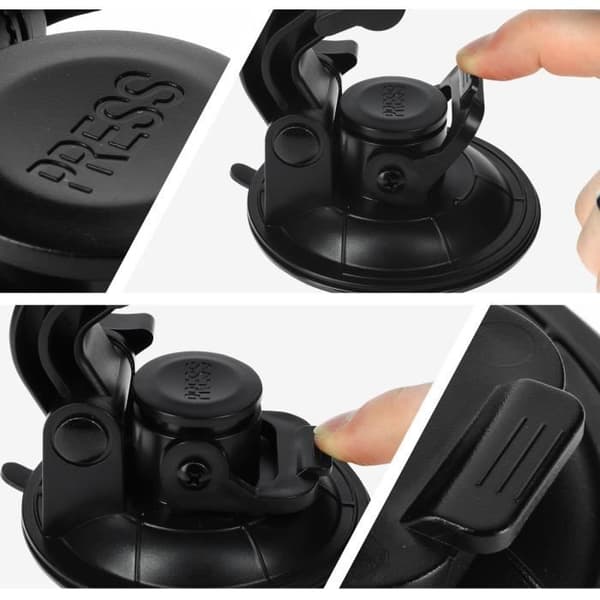 Stöd för bil - Linq - Sugpropp - Rotera 360° - Kompatibel med smartphone/kollo - Svart