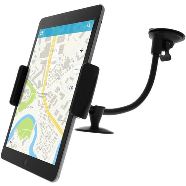 Bilhållare - AVIZAR - Sugkoppsfäste - 360° rotation - För surfplatta och smartphone - Svart