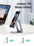 Miniatyrbild 2 av 2: UGREEN Telefonhållare Vikbart Telefonställ i Aluminium