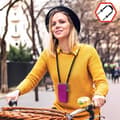 Miniatyrbild 3 av 4: Smartphone Bältesfodral - AVIZAR - Universal - 2 fickor - Slitstarkt tyg - Rosa