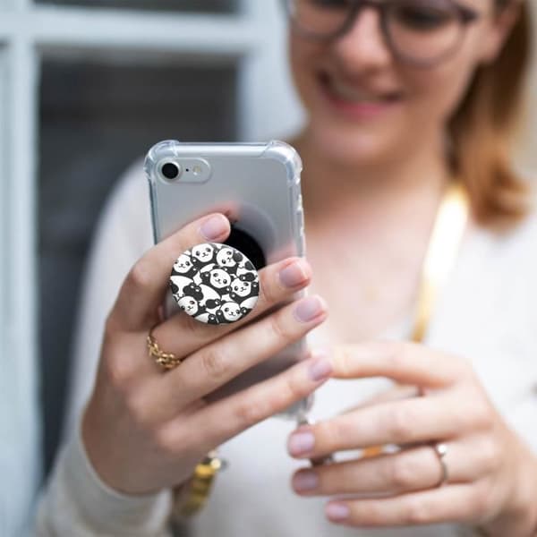 Smartphoneaccessoar - POPSOCKETS - Panda - Återvinningsbar - Videostöd - Ultra lätt