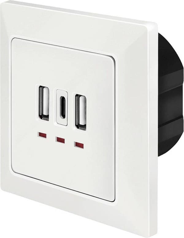 LogiLink PA0254 Indbygget boks Med USB ladeudgang Hvid Hvid