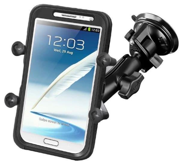 RAM-kiinnikkeet X-Grip Large -puhelinteline Twist-Lock-imukuppijalustalla