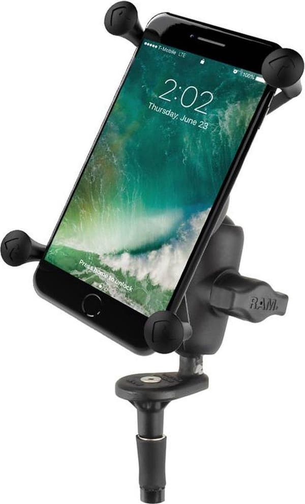 RAM-fästen X-Grip Stort telefonfäste med motorcykelgaffelstam
