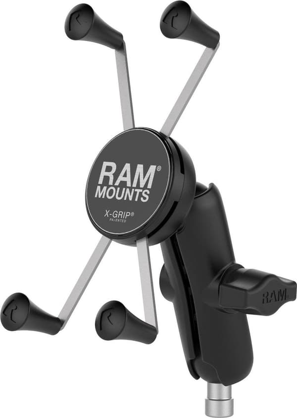 RAM-kiinnikkeet X-Grip Large -puhelinteline moottoripyörän ohjaustangon kiinnitysjalustalla