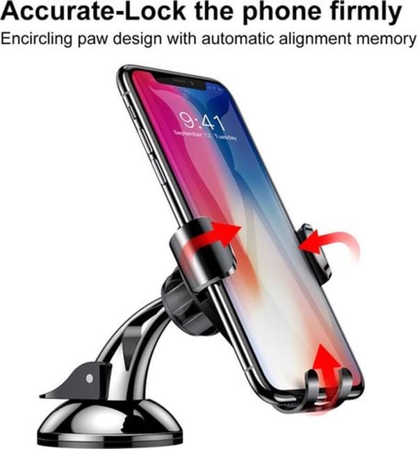 Gravity bilholder Baseus Osculum til telefon (sort)
