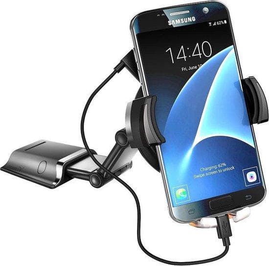 Bury PowerKit Qi Universal Aktiv holder Sort - Sølv (01.1888.000A.01)