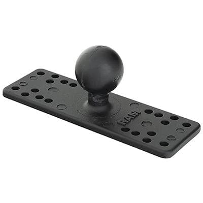 RAM Mounts universalplade til elektroniske marineenheder - 158 x 50 mm, forskellige hulmønstre (RAM-111BU)