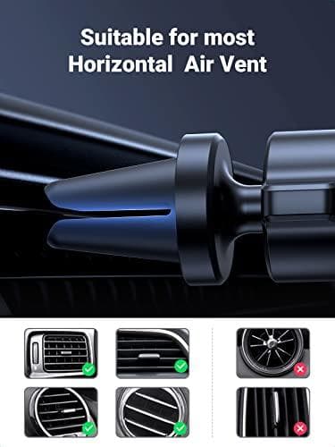 UGREEN Biltelefonholder Air Vent Bilholder Gravity Telefon Bilholder Kompatibel med iPhone 12 Mini 12 Pro Max SE 11 XS Galaxy F52 M42 M12 Redmi K40 Mi