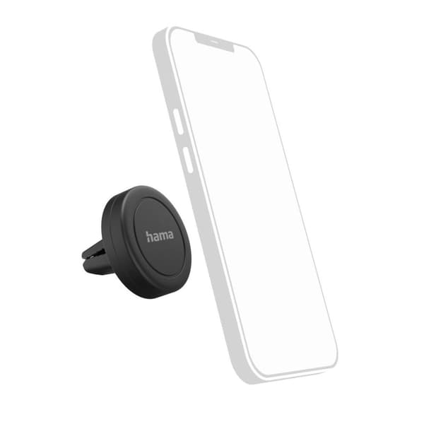 Hama Car Mobiltelefon Holder Magnet til ventilation, 360 grader drejelig, universal (00201517) Sort