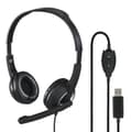 Pikkukuva 1 / 6: Hama PC Office Headset "HS-USB250" - kuulokkeet - on-ear - langallinen - USB - musta, hopea