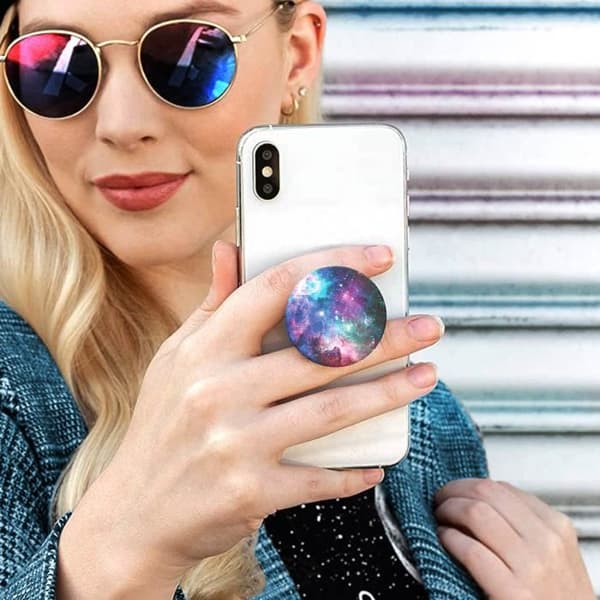 Tillbehör för telefon - POPSOCKETS - PopGrip - Design Nebulosa - Ultralätt - Bytbar PopTop