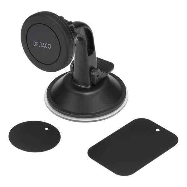 Deltaco Magnetisk Smartphoneholder med sugekop til bil
