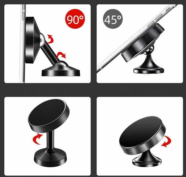 Drejelig mobiltelefonholder - magnet