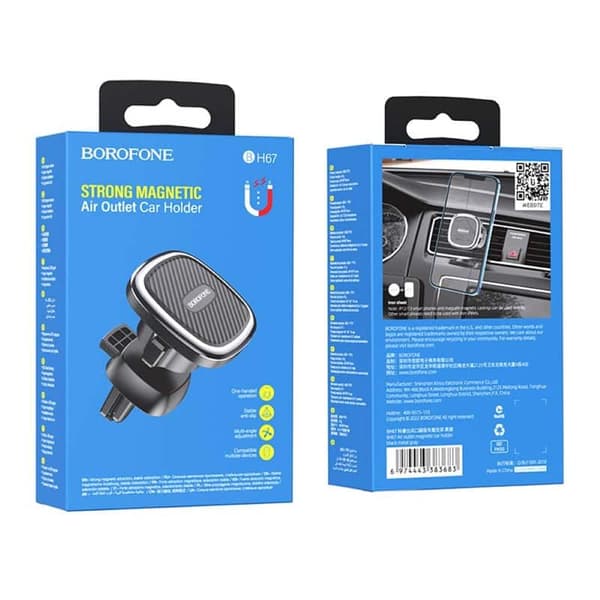 Borofone BH67 Magnetic bilholder - Svart