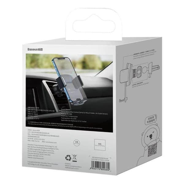 BASEUS Easy Control bilhållare Air Vent - Svart