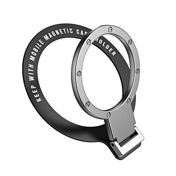 INF Magnetisk mobilringhållare för iPhone 12/13/14 MagSafe Svart