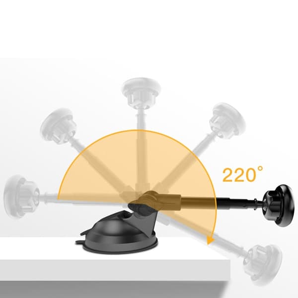 Magnetisk mobiltelefonholder med sugekopp til bil