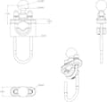 Miniatyrbillede 9 af 10: RAM Mounts styr U-bolt base til skinner 0,5" til 1,25" i diameter