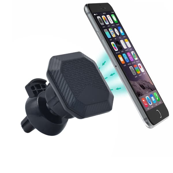 INF Carbon Fiber Magnetic Car Navigation Mount Telefonholder Bilfeste Sort