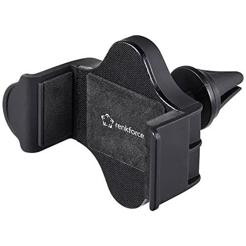 Renkforce RF-5385148 Ventilationsgitter mobiltelefon bilholder 360° drejelig Velegnet til bredde: 55 - 85 mm 3,35 - 6,3" (RF-5385148)