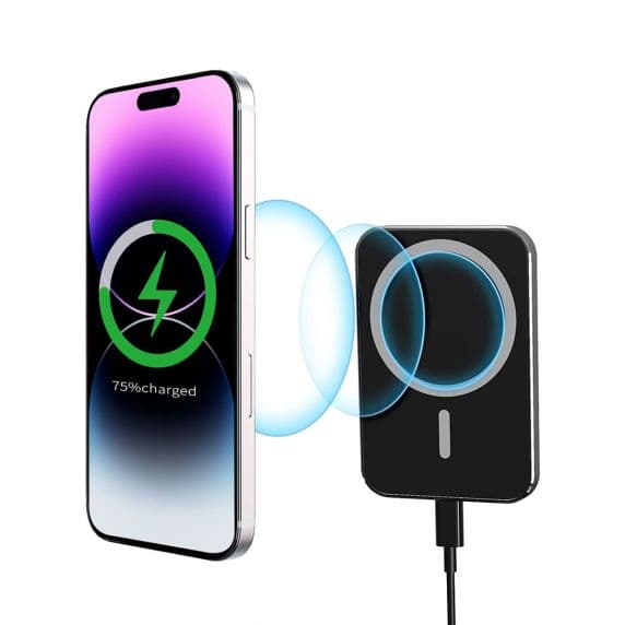 Magnetisk Bilhållare med Trådlös laddning 15W till iPhone 14/13/12 – Svart