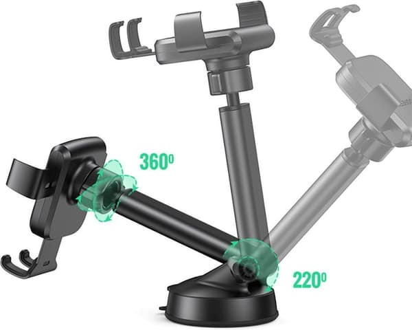 UGREEN Gravity Telefonholder med Sugekop Sort (60990B)