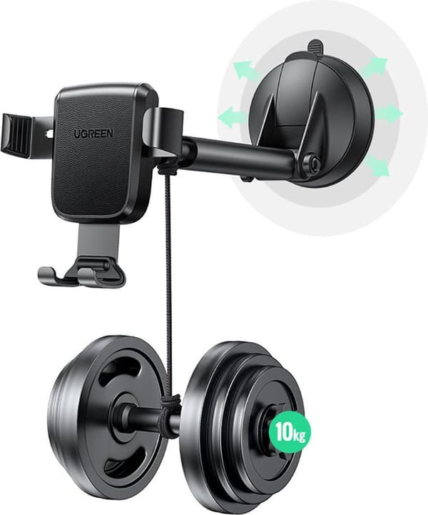 UGREEN Gravity Telefonholder med Sugekop Sort (60990B)