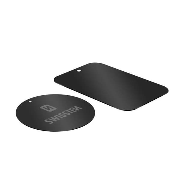 Metallplattor - SWISSTEN - Smartphone Adapter - 2x - 3M Klistermärke - Kompatibel med Magnetiska Ställningar