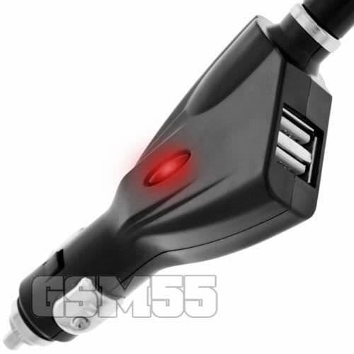 Stöd för bil - AVIZAR - Ciguttändare - 2 USB-portar - 360° rotation - Justerbar arm