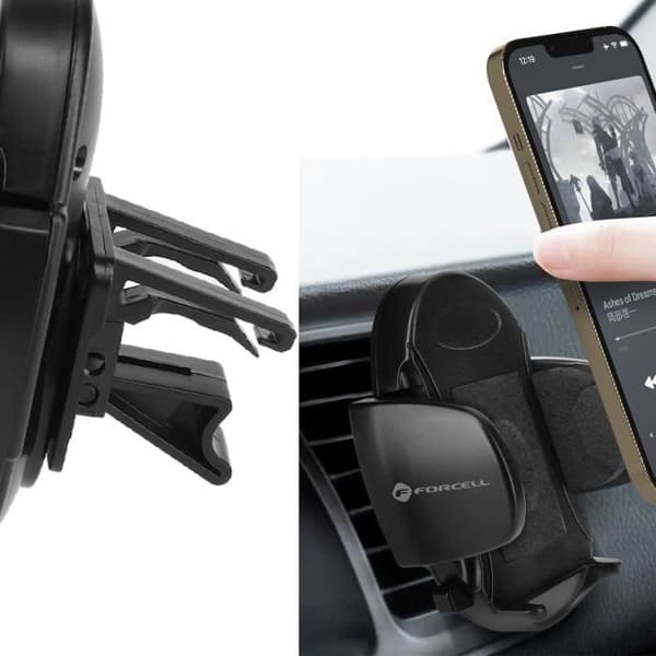 Smartphone bilhållare - FORCELL - Oval - Sugkopp - 360° roterbar - Flexibel arm 17cm