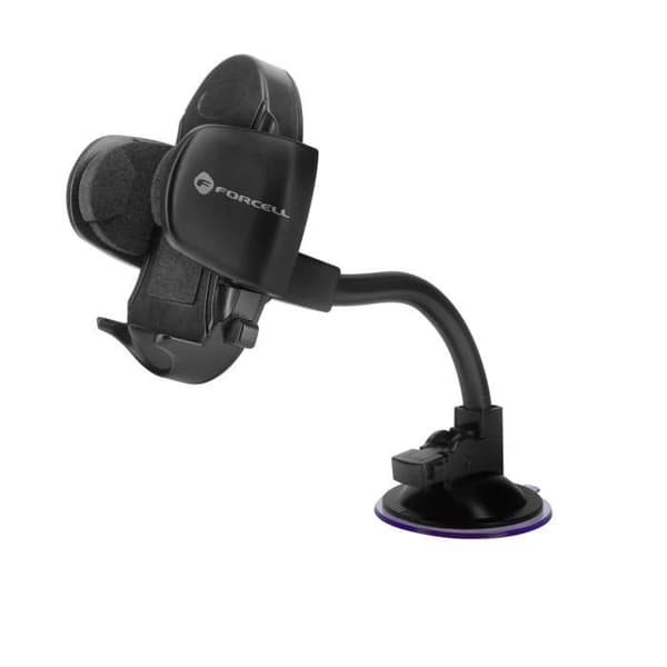Smartphone bilhållare - FORCELL - Oval - Sugkopp - 360° roterbar - Flexibel arm 17cm