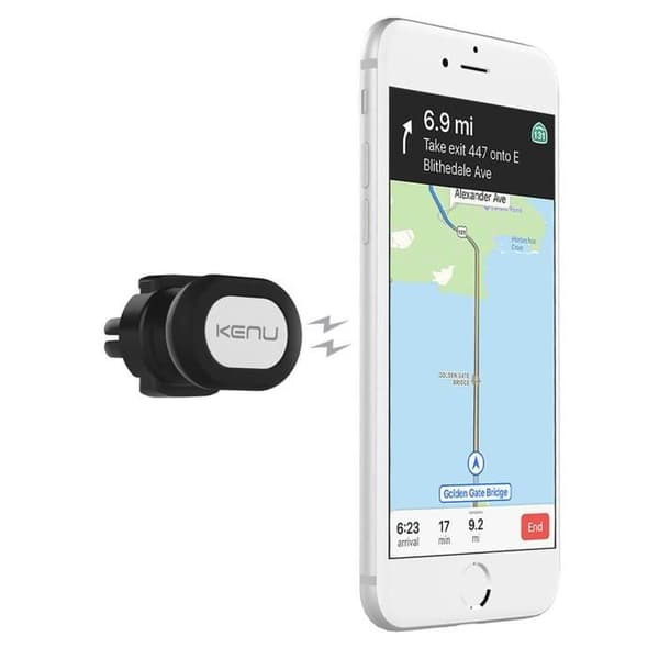 Telefonstöd - KENU - Airframe Magnetic - 360° roterande - Fäste för luftgaller - Svart