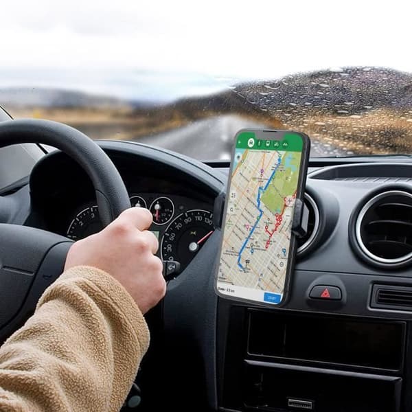 Bilhållare - AVIZAR - 360° roterbar - Ventilationsfäste - För smartphone upp till 85 mm - Svart