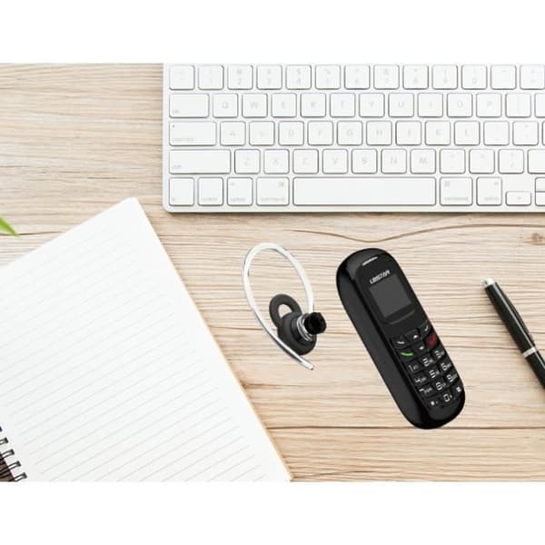 L8STAR BM70 Mini Mobiltelefon - Magic Voice Dialer Bluetooth Trådlöst Headset Mini Mobiltelefon-Svart