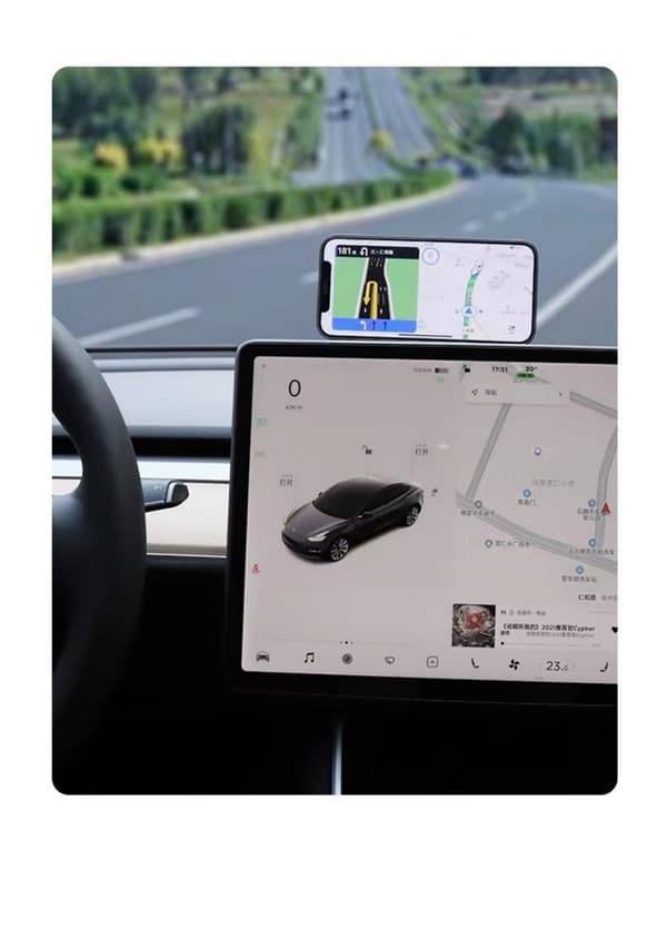 INF Magnetisk Tesla Car Mobil Phone Mount Foldbar bærbar telefonholder SølviPhone 12/13/14