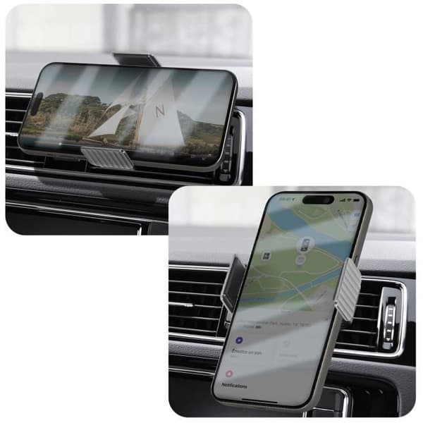 Smartphone Bilhållare Air Vent Mount Roterbar 360° Svart