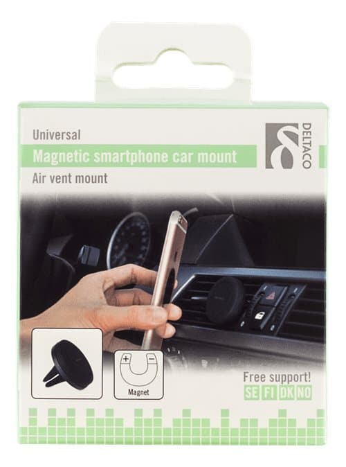 Bilhållare med magnet för smartphone – Svart