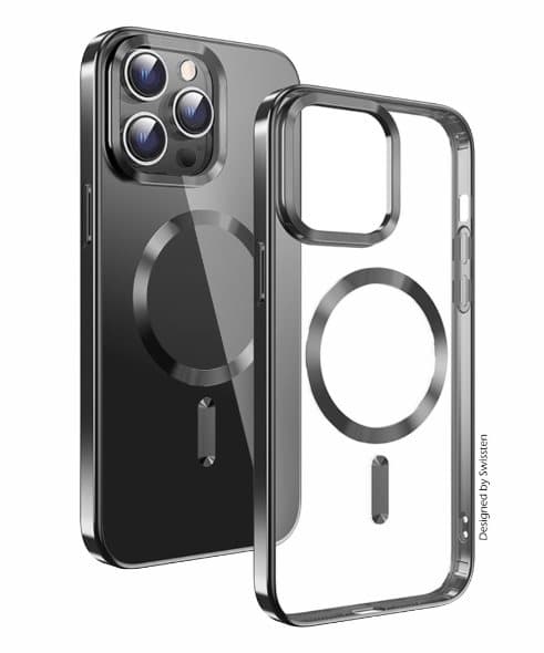 Swissten Clear Jelly Magstick Metallic Case for Apple iPhone XS