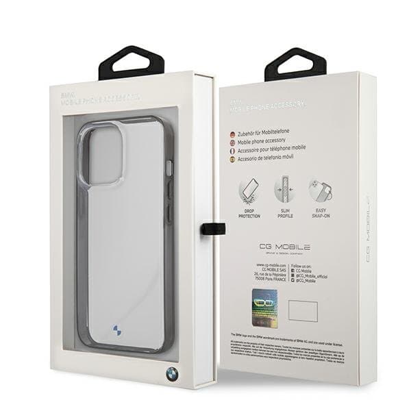 BMW BMHCP13XPCUMRBK Signature Collection Back Case For Apple iPhone 13 Pro Max Transparent