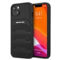 Miniatyrbild 1 av 8: AMG AMHCP13SGSEBK Leather Debossed Lines Back Case For Apple iPhone 13 Mini Black