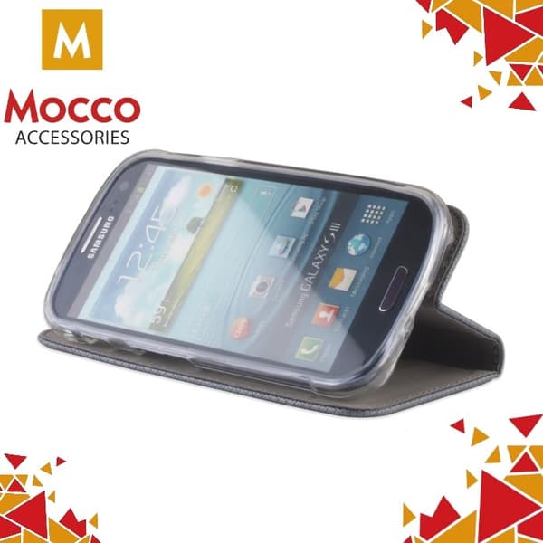 Mocco Smart Magnet Book Case For Huawei P10 Plus Silver