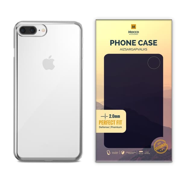 Mocco Original Clear Case 2mm Silicone Case for Apple iPhone 8 Plus Transparent (EU Blister)
