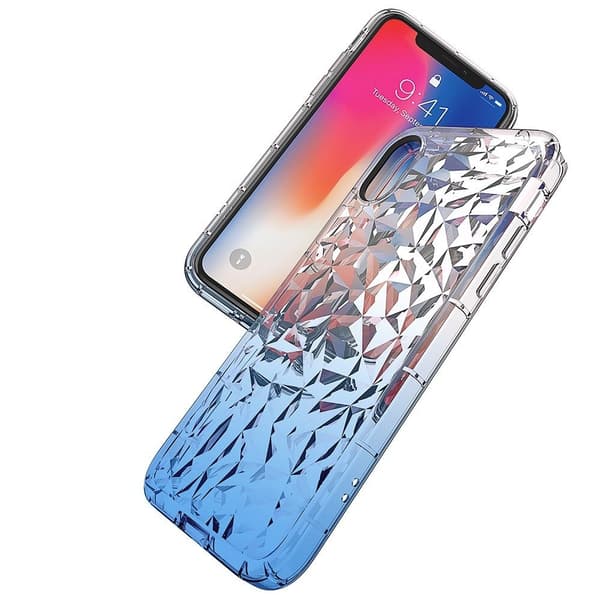 Swissten Crystal Clear Case 1 mm Silicone Case for Apple iPhone 7 / 8 Transparent - Blue