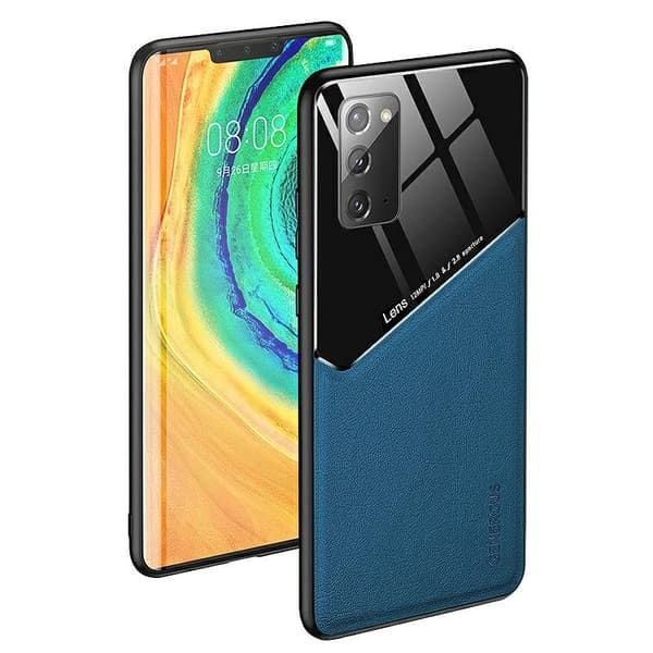 Mocco Lens Leather Back Case for Apple Iphone 12 / 12 Pro Blue